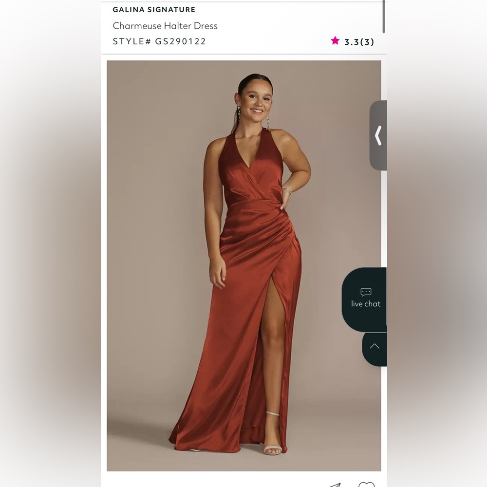 Galina Signature Cinnamon Bridesmaid Dress NWT